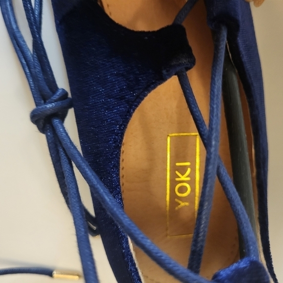 NWT Yoki's Designer Ballet Style Blue Suede Blue‎ Shoes, With Box Sizes 6- 11 - Picture 7 of 8